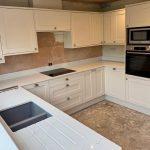 Quartz worktop modern kitchen installation Warwickshire