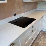 Quartz worktop modern kitchen installation Warwickshire