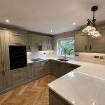 Quartz breakfast bar complete kitchen transformation in Sherington