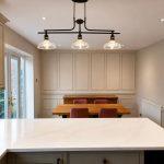 Quartz breakfast bar complete kitchen transformation in Sherington